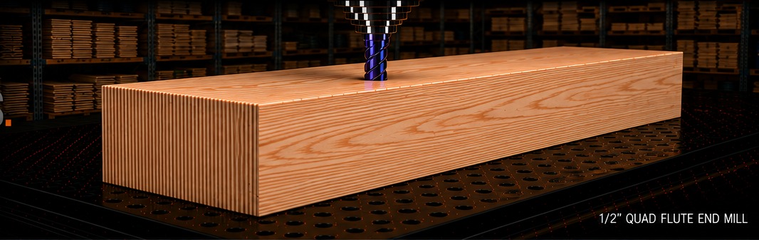 CNC machining maple billet