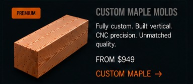 Custom hard maple mold billet