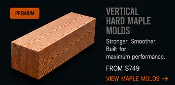 Vertical hard maple mold billet